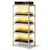 RooTrimmer 5-Tier Stand front view, sturdy frame for compact indoor gardens