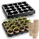 RooTrimmer 3.15 inch peat pots in a 100-pack for indoor seed starting, reducing transplant shock.