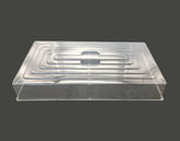 RooTrimmer humidity dome covering a seed tray to maintain moisture for steady germination potential.