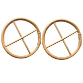 Rosojodg brown wind chime circles: sturdy frames for DIY outdoor decor.