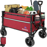 ROSONG collapsible wagon folded for compact car storage and easy portability