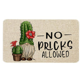 Roszwtit door mat 30x17 under the door, ready to welcome guests while trapping dirt.