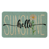 Roszwtit Hello Sunshine Daisy door mat close-up design ideal for bright indoor-outdoor entrances