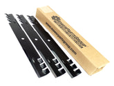 Rotary 6303 blade set front view showing three blades for even mulching