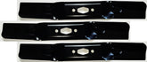 Rotary Copperhead 17224 mower blades three-blade set for 50-inch decks with cleaner cuts.