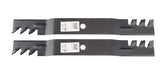 Rotary Copperhead blades in box for John Deere 42-inch deck; easy replacement.