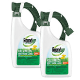 Roundup For Lawns3 bottle with nozzle targets weeds on northern grasses without harming the lawn.