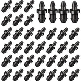 ROZESAZZ 100-piece 1/4 inch goof drip line plugs for secure tubing connections.