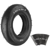 RRQ 4.80/4.00-8 tire side view with ribbed tread for turf protection
