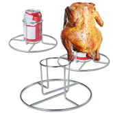 RTT beer can chicken holder on a grill middle rack for moist meat
