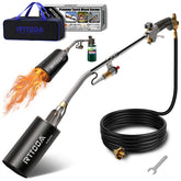 RTTOOA GJD490 propane torch with flame control for efficient outdoor weed removal