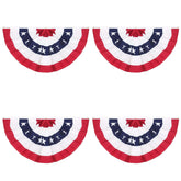 Rtudan American Pleated Fan Flag for porch hanging, adds vivid patriotic flair.