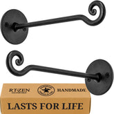 RTZEN wrought iron plant hanger with black swirl for indoor and outdoor displays
