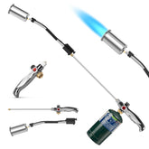 RUBDARK weed burner torch with a 37-inch arm for extended, safer use.
