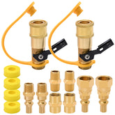 RubyQ propane quick connect kit package shot for easy camping setups