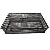 Rugged Ranch Mousinator front view shows durable metal cage capturing multiple mice