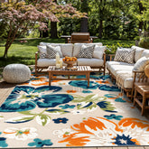 Rugshop Bergamo outdoor floral rug for patios and decks