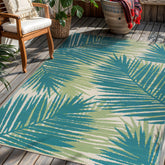 Rugshop tropical floral reversible outdoor rug on patio adds durable style for outdoor entertaining