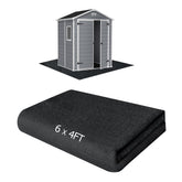 RUNZEG outdoor shed floor mat 6x4ft—protects shed flooring from moisture and wear.