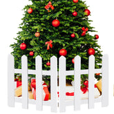 RUODON Christmas tree fence in white wood, ideal for festive border around your tree.