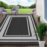 RURALITY outdoor rug 9x12 waterproof on patio for easy cleanup