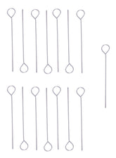 Ruwado 6-inch stainless steel turkey lacers close-up for grilling