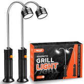 RVZHI 2-pack grill lights with magnetic mounting illuminate outdoor grilling.