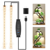 RWNTAO 8.6-inch mini LED grow light strip front view for compact indoor gardens.