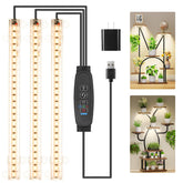 RWNTAO 3-head LED grow light strip in setup view for easy installation.
