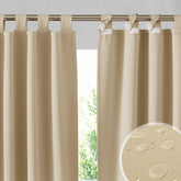 RYB HOME 2-panel outdoor curtains front view showing privacy and shade