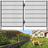 RYDIZA 3-ply no-dig fence panel provides a sturdy boundary for pets.