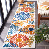 SAFAVIEH Cabana outdoor rug 2x6 cream red pattern adds color and easy cleaning.