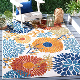 Safavieh Cabana outdoor rug 3x5 on patio setting enhances outdoor space.