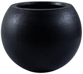 SAFAVIEH Kenslia planter front view shows sculptural orb ideal for stylish outdoor decor.