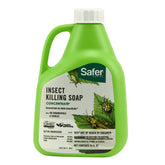 Safer 5118-6 bottle shows organic insect killing soap for plant protection.