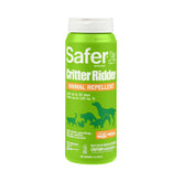 Safer Brand Critter Ridder granules in canister ready for outdoor use on lawns