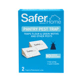 Safer SH201-2 trap with glue front shows quick moth capture in pantry