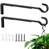 Saffruff 10-inch plant hanger pack, sturdy outdoor display for hanging pots.