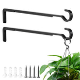 Saffruff 14-inch plant hanger mounted outdoors with heavy-duty support for baskets.