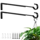 Saffruff 15-inch two-pack outdoor plant hangers for sturdy wall mounting.