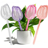 SAIRFWOO tulip self-watering globes 4-pack, ready for easy plant care.