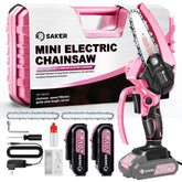 Saker Mini Chainsaw pink body enables easy handling for garden tasks