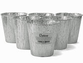 Salbree smoker bucket liner in use catching grease for easy cleanup after grilling.