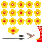 Salbsever hummingbird feeder flowers yellow replaceable blooms attract hummingbirds and brighten outdoors.