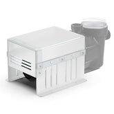 Salcod pool pump cover on an outside unit protects from weather and debris