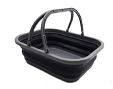 SAMMART 12L collapsible tub open with handle for quick setup and easy transport.