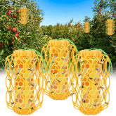 Sancodee 3-pack upgraded wasp trap outdoor hanging captures outdoor pests safely.