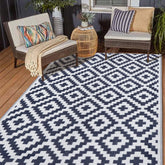 SAND MINE reversible mats on patio rug, durable 5x8 outdoor décor