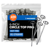 Sandbaggy 6-inch circle-top pin secures landscape fabric firmly in windy conditions.