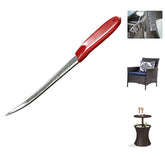 SANMENMO wicker repair tool diagonally placed in box for easy storage and ready weaving tasks.